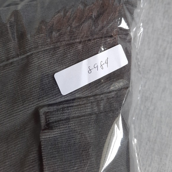 Democracy "Ab" Solution Corduroy Pants Women 12 Charcoal Gray Wide Flare Bootcut - Picture 9 of 9